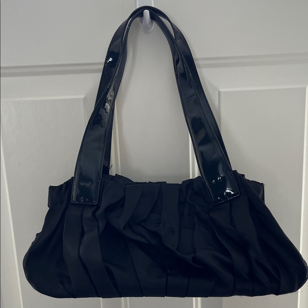 Simply Vera Vera Wang Black Pleated Shoulder Bag